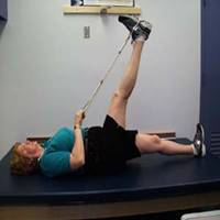 hamstring stretch with 
rope